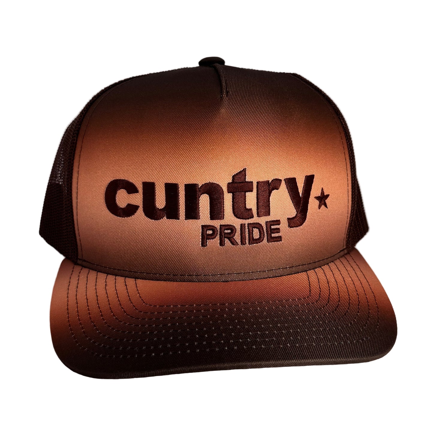 Cuntry Pride 5 Panel Fade Snap Back Trucker Cap