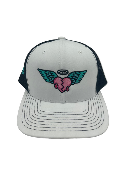 Broken Heart Wings Snap Back Trucker Cap