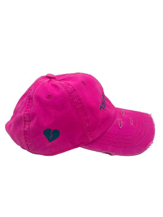 LoveGirl Distressed Vintage Cotton Twill Dad Cap