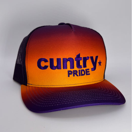 Cuntry Pride 5 Panel Fade Snap Back Trucker Cap
